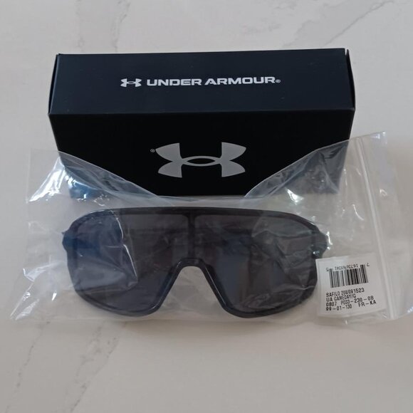 UNDER ARMOUR Sunglasses GAMEDAY/G SHIELD Black NEW - Picture 1 of 10